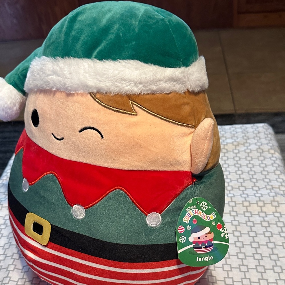 Squishmallows Jangle Elf Plush with Green and Red